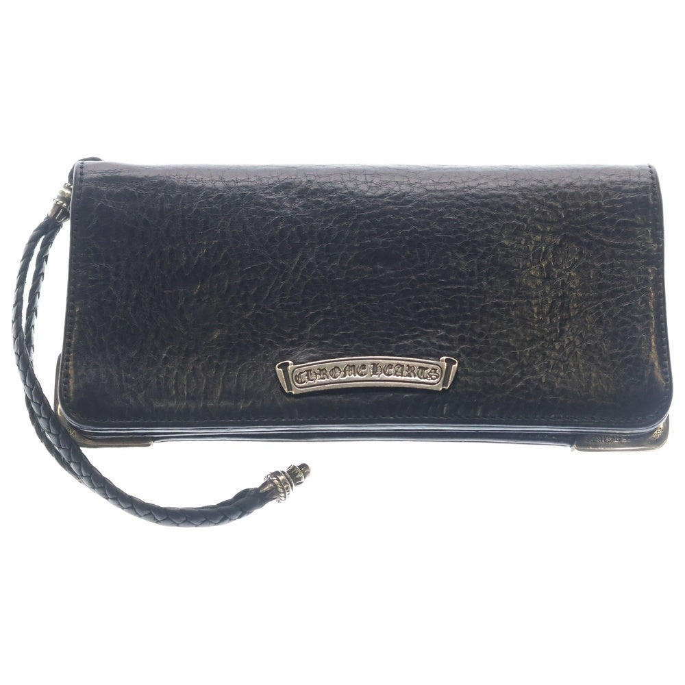 CHROME HEARTS(クロムハーツ) LNG SNGL FLD TIPS シングルフォールド レザーウォレット 財布 ブラック BCA380