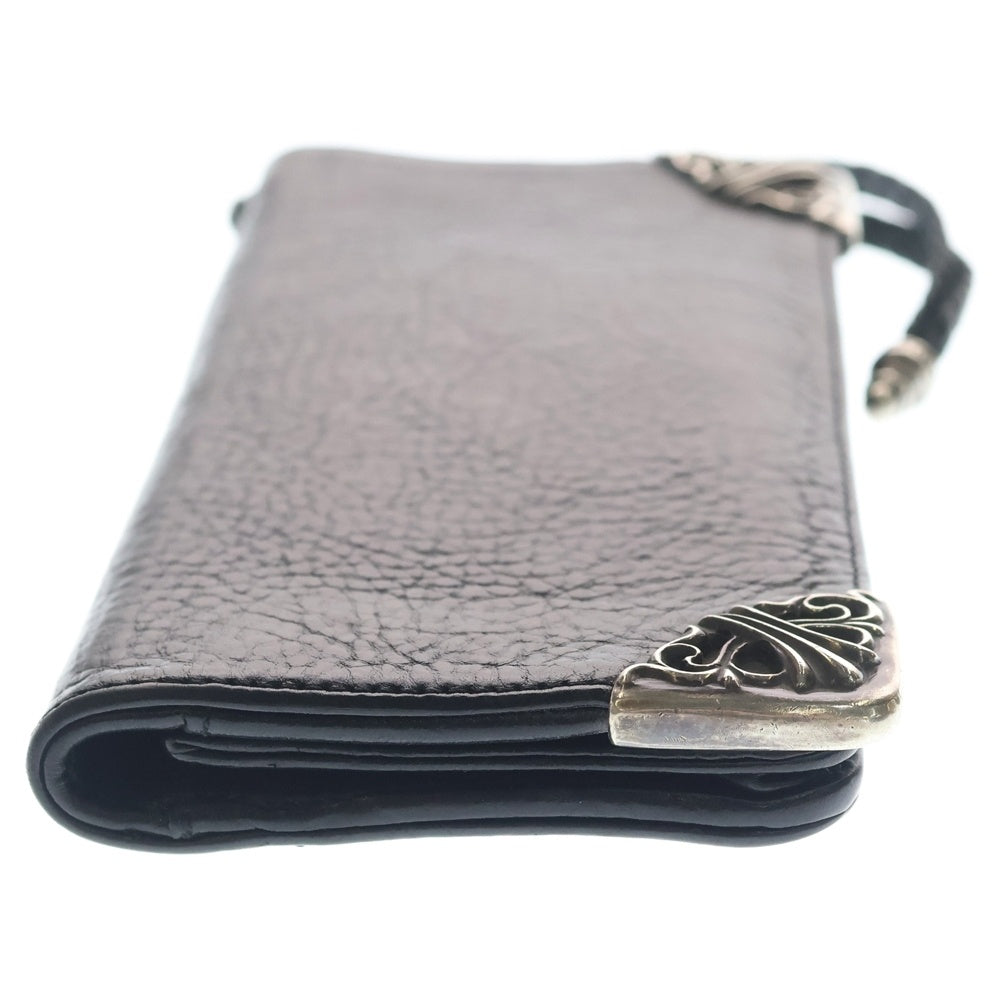 CHROME HEARTS(クロムハーツ) LNG SNGL FLD TIPS シングルフォールド レザーウォレット 財布 ブラック BCA380
