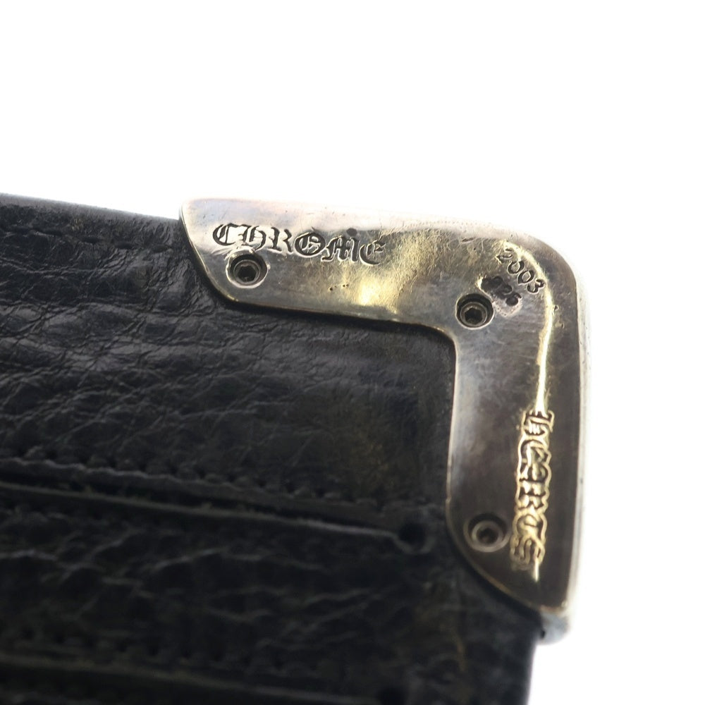 CHROME HEARTS(クロムハーツ) LNG SNGL FLD TIPS シングルフォールド レザーウォレット 財布 ブラック BCA380