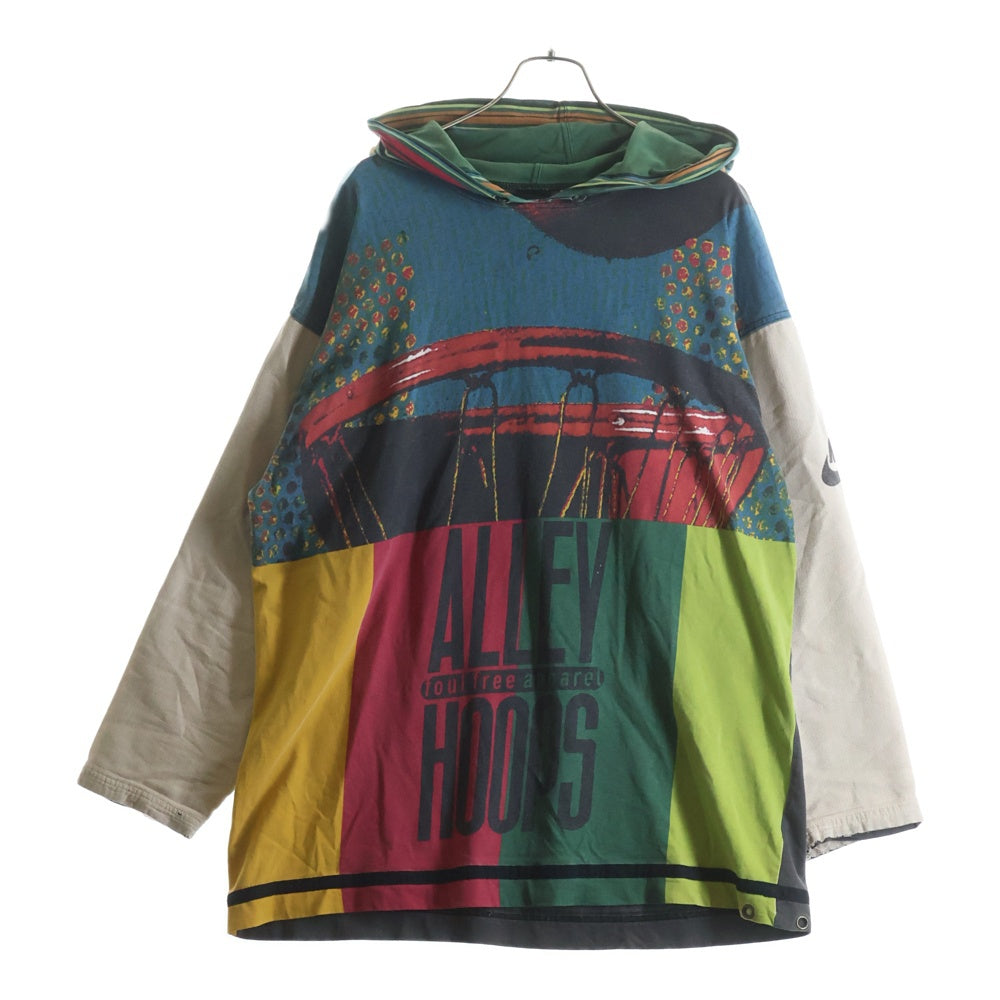 NIKE(ナイキ) 90s VINTAGE ALLEY HOOPS DINK YARD HOODIE 総柄フーディー マルチカラー