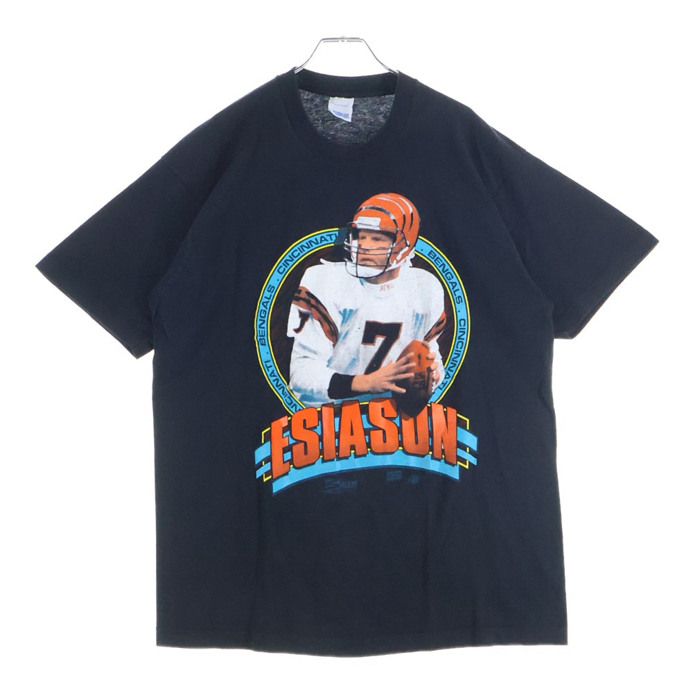 VINTAGE(ヴィンテージ) 90s NFL Cincinnati Bengals Boomer Esiason Player Tee シンシナティ・ベンガルズ ブーマー・アサイアソン 半袖カットソーTシャツ ブラック