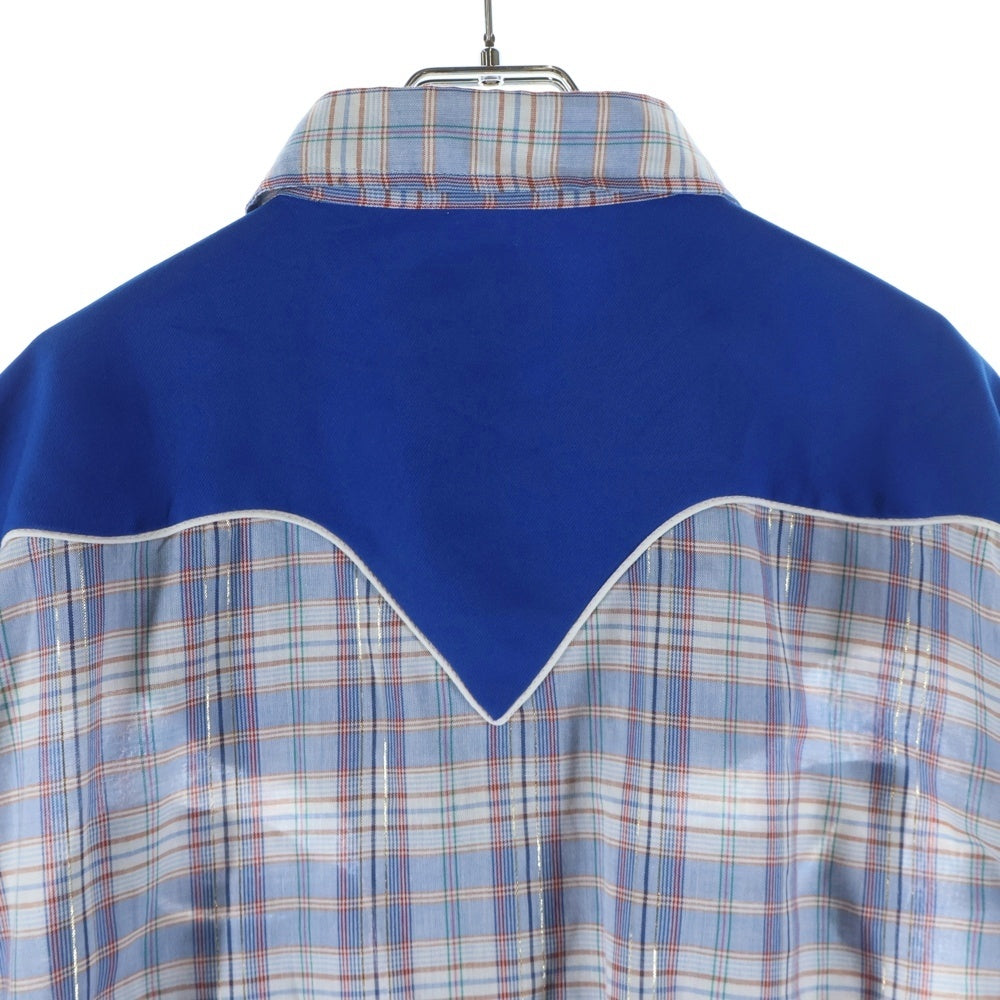 HBARC(エイチバーシー) 70s CHECK WESTERN L/S SHIRT ウェスタン 長袖シャツ ブルー/ホワイト/レッド