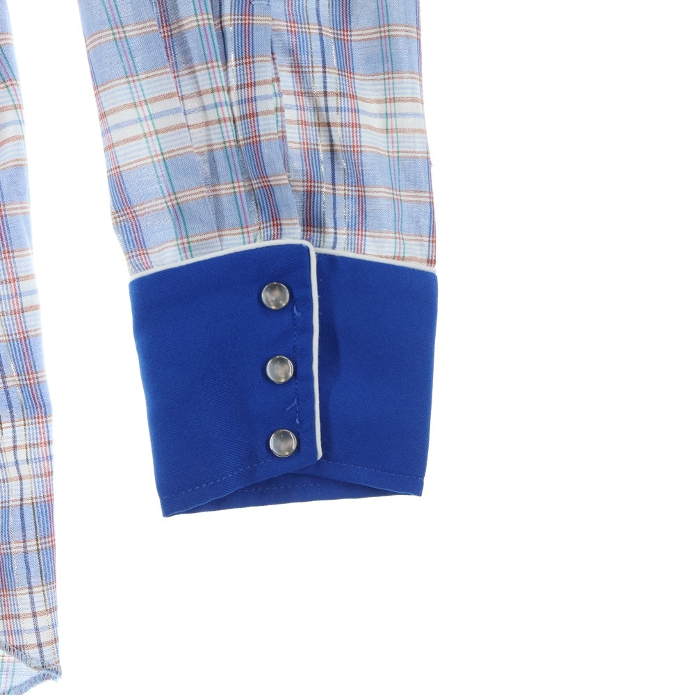 HBARC(エイチバーシー) 70s CHECK WESTERN L/S SHIRT ウェスタン 長袖シャツ ブルー/ホワイト/レッド