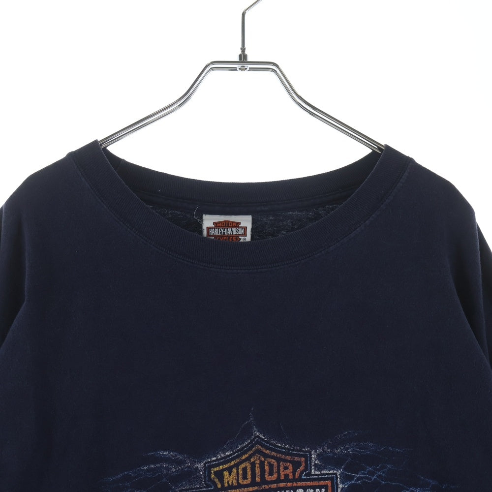 HARLEY DAVIDSON(ハーレーダビッドソン) 00S BAR & SIELD BLUE THUNDER L/S TEE バーアンドシールド ブルー サンダー 長袖Tシャツ カットソー ネイビー