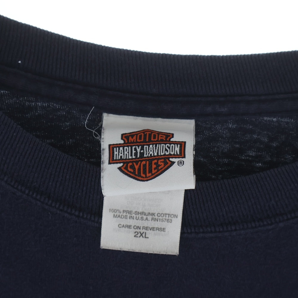 HARLEY DAVIDSON(ハーレーダビッドソン) 00S BAR & SIELD BLUE THUNDER L/S TEE バーアンドシールド ブルー サンダー 長袖Tシャツ カットソー ネイビー