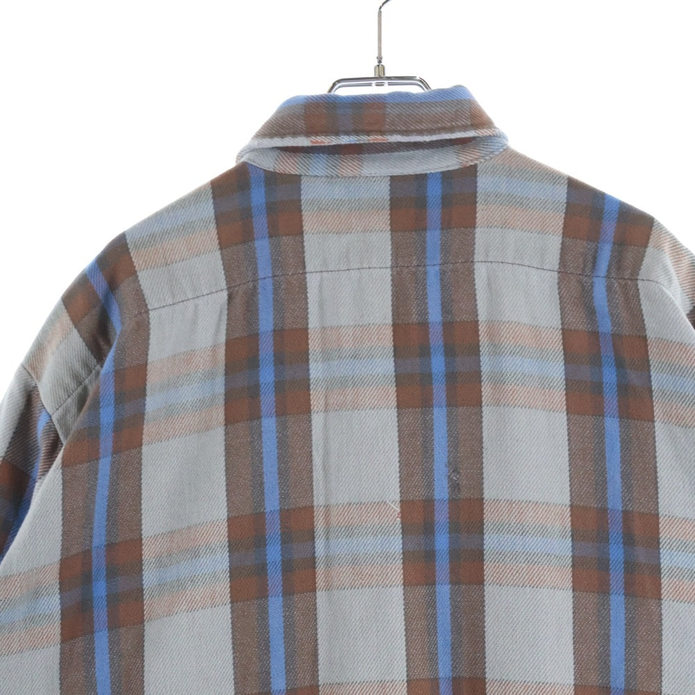 FIVE BROTHERS(ファイブブラザー) 70-80S FLANNEL CHECK L/S SHIRT コットン チェック 長袖 ネルシャツ ブラウン/ブルー/グレー