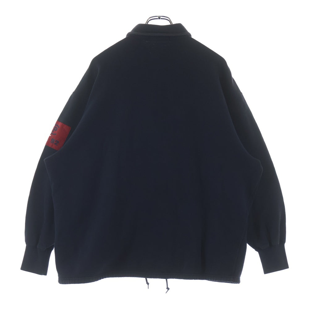 POLO RALPH LAUREN(ポロラルフローレン) 90S WAPPEN ZIP UP SWEAT SWINGTOP JACKET RL-92 チンストラップ ジップアップ スウェット スウィングトップ ジャケット ネイビー