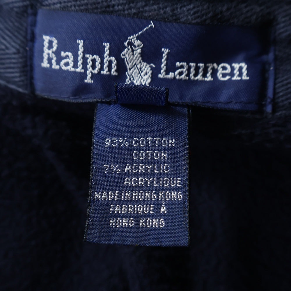 POLO RALPH LAUREN(ポロラルフローレン) 90S WAPPEN ZIP UP SWEAT SWINGTOP JACKET RL-92 チンストラップ ジップアップ スウェット スウィングトップ ジャケット ネイビー