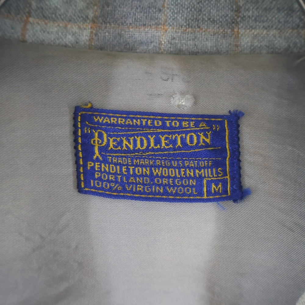 PENDLETON(ペンドルトン) 50S WOOL CHECK TAILERD JACKET ウール チェック テーラードジャケット グレー/オレンジ