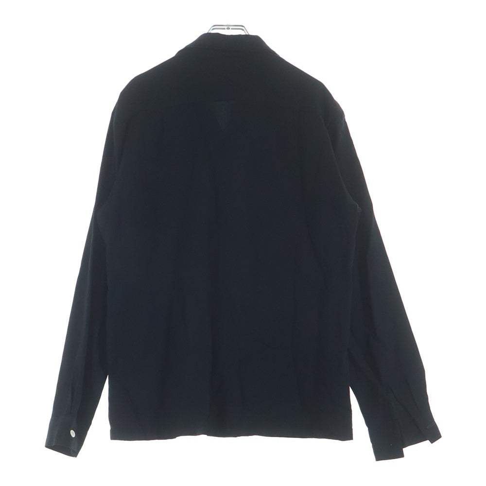 VINTAGE(ヴィンテージ) 50-60s GABARDINE L/S SOLID SHIRT ギャバジン 長袖シャツ ソリッド ロカシャツ ギャバシャツ ブラック