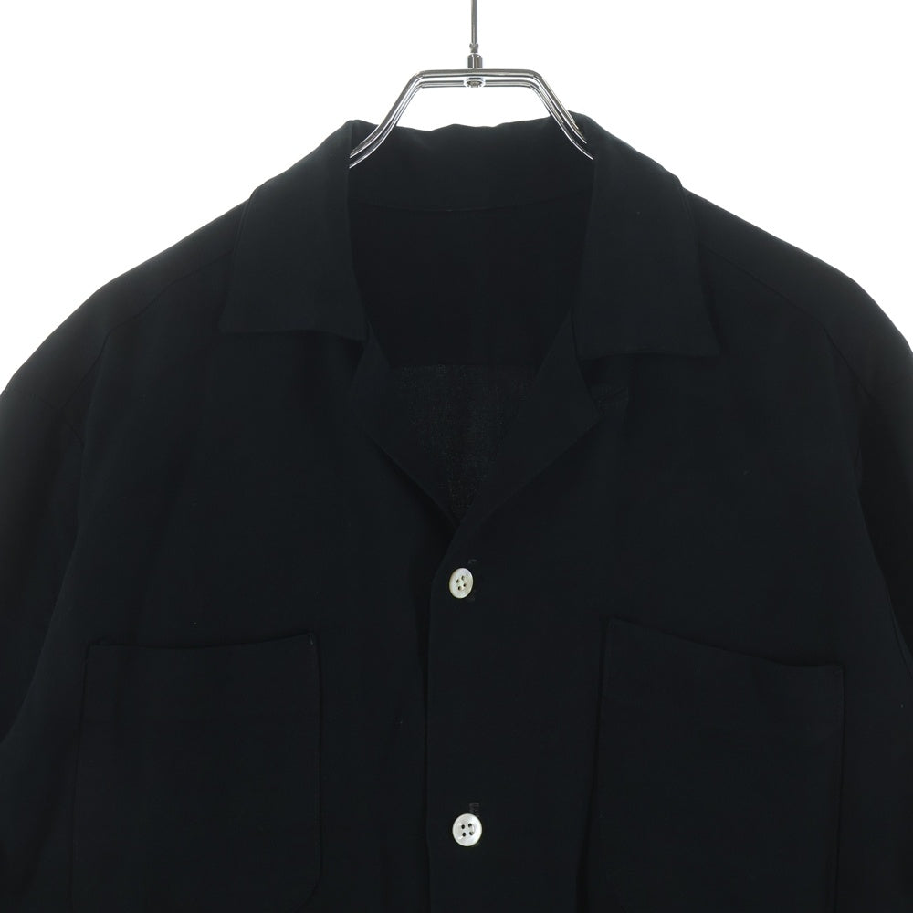 VINTAGE(ヴィンテージ) 50-60s GABARDINE L/S SOLID SHIRT ギャバジン 長袖シャツ ソリッド ロカシャツ ギャバシャツ ブラック