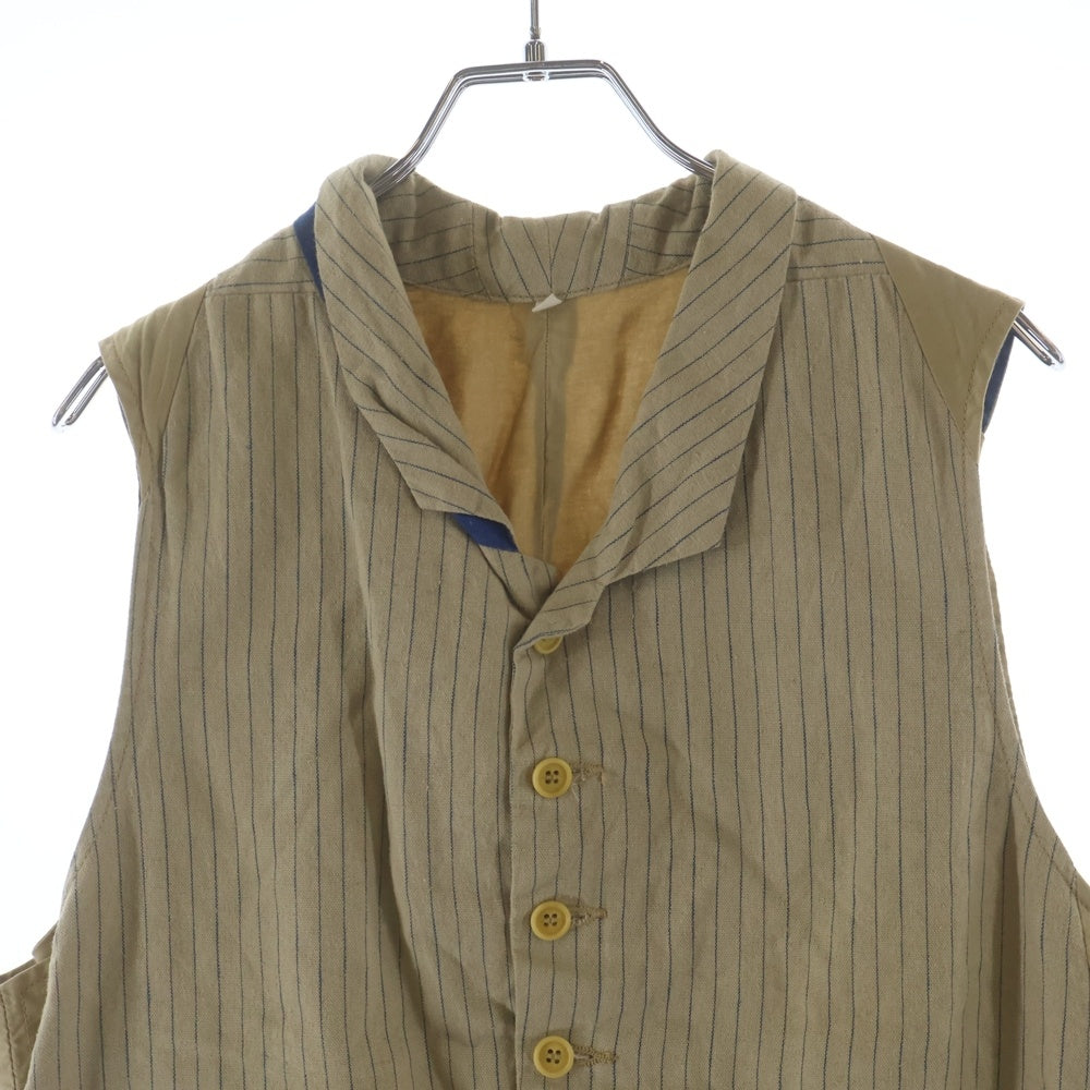 MISTER FREEDOM(ミスターフリーダム) STRIPE HACENDADO WAISTCOAT ストライプ ベスト ベージュ/ネイビー SC12783N/A