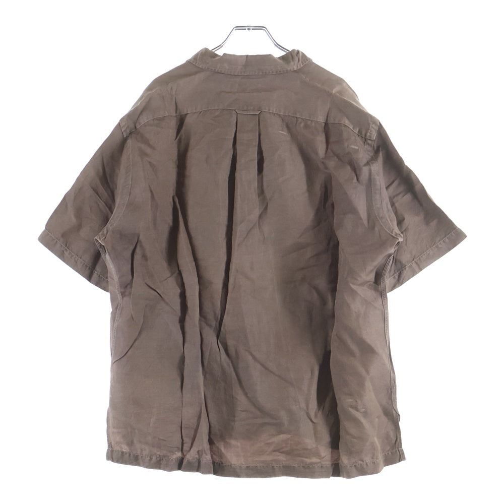 POLO RALPH LAUREN(ポロラルフローレン) CALDWELL SILK LINEN OPEN COLOR S/S SHIRT シルク リネン オープンカラー 開襟 半袖シャツ ブラウン