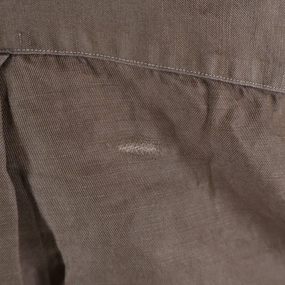POLO RALPH LAUREN(ポロラルフローレン) CALDWELL SILK LINEN OPEN COLOR S/S SHIRT シルク リネン オープンカラー 開襟 半袖シャツ ブラウン