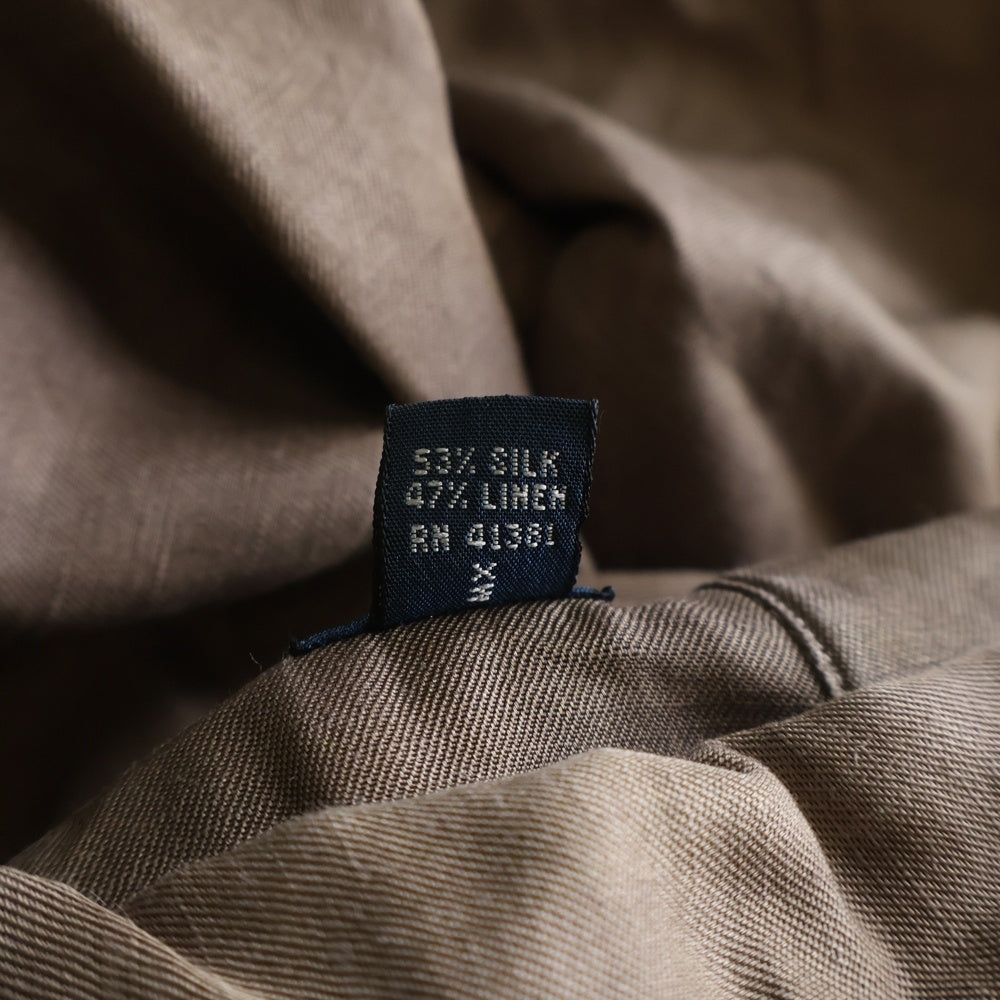 POLO RALPH LAUREN(ポロラルフローレン) CALDWELL SILK LINEN OPEN COLOR S/S SHIRT シルク リネン オープンカラー 開襟 半袖シャツ ブラウン