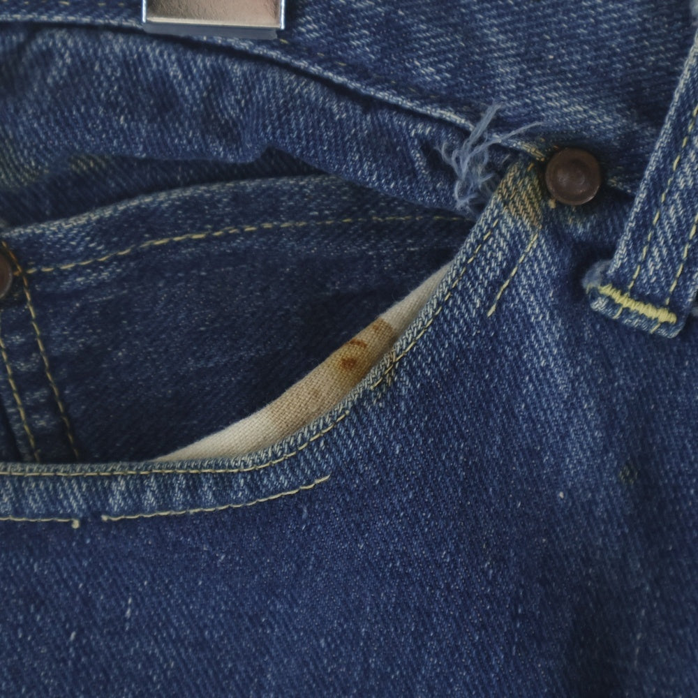 VINTAGE(ヴィンテージ) 20-30S DENIM PAINTER PANTS 股リベット コインポケット赤耳 ドーナツボタン オールイエローステッチ デニム ペインター パンツ インディゴ