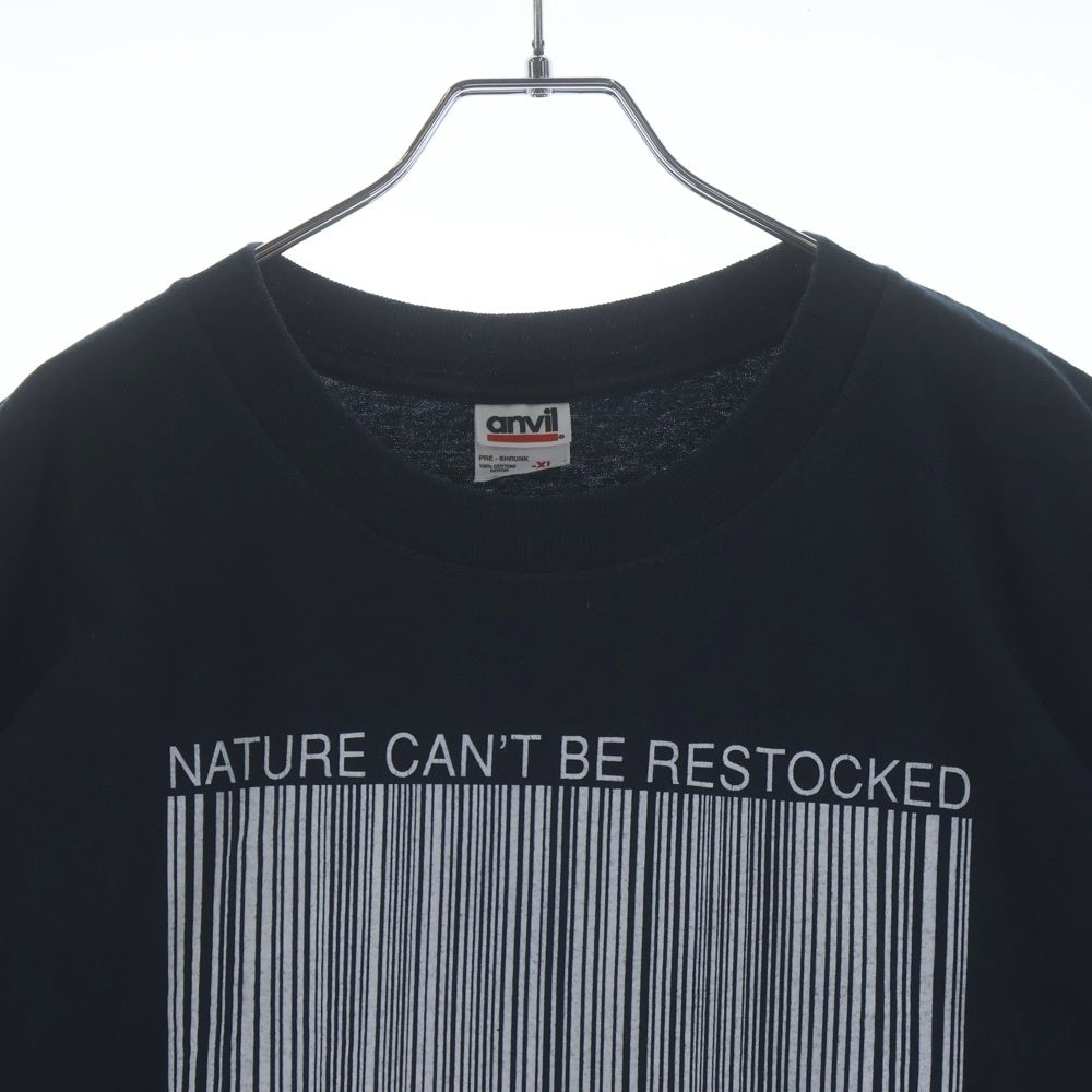 VINTAGE(ヴィンテージ) 90-00S HUMAN I TEES NATURE CANT BE RESTOCKED ヒューマン アイ ティーズ ネイチャー キャント ビー リストックト シマウマ 騙し絵 半袖Tシャツ