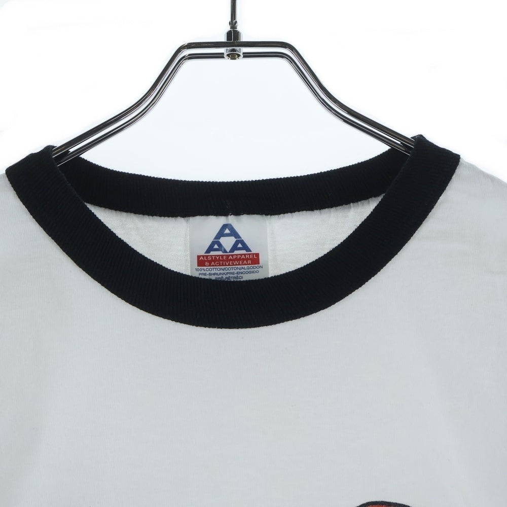 VINTAGE(ヴィンテージ) 00S MARIO RINGER TEE 2002 リンガーネック 半袖Tシャツ カットソー ホワイト/ブラック