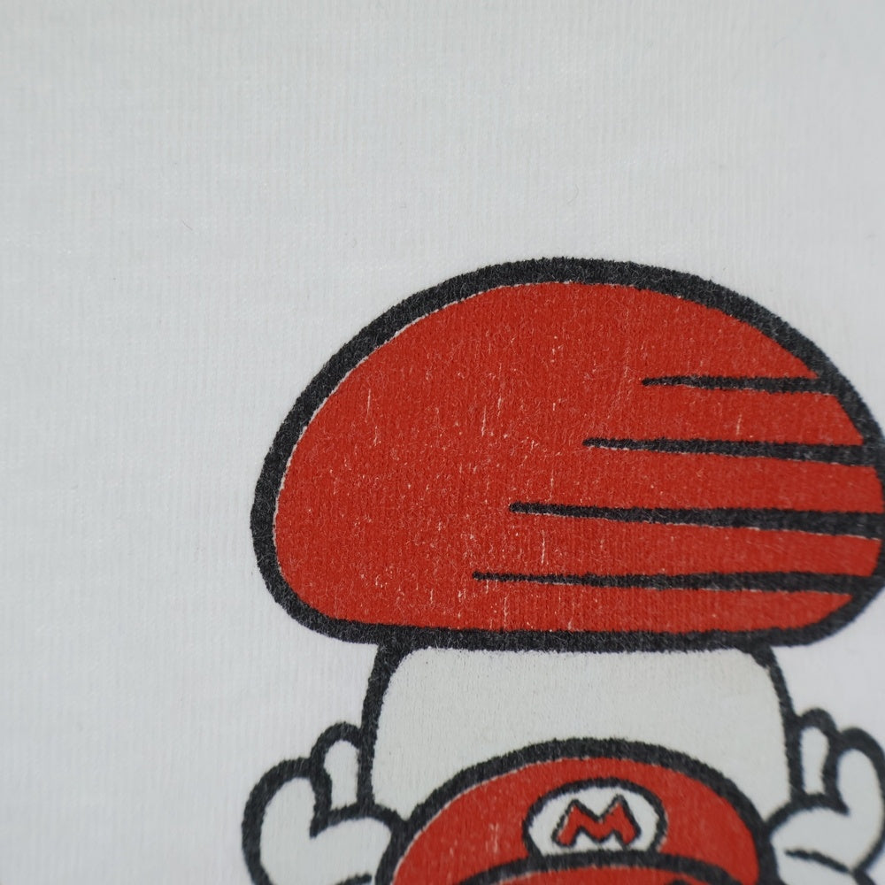 VINTAGE(ヴィンテージ) 00S MARIO RINGER TEE 2002 リンガーネック 半袖Tシャツ カットソー ホワイト/ブラック
