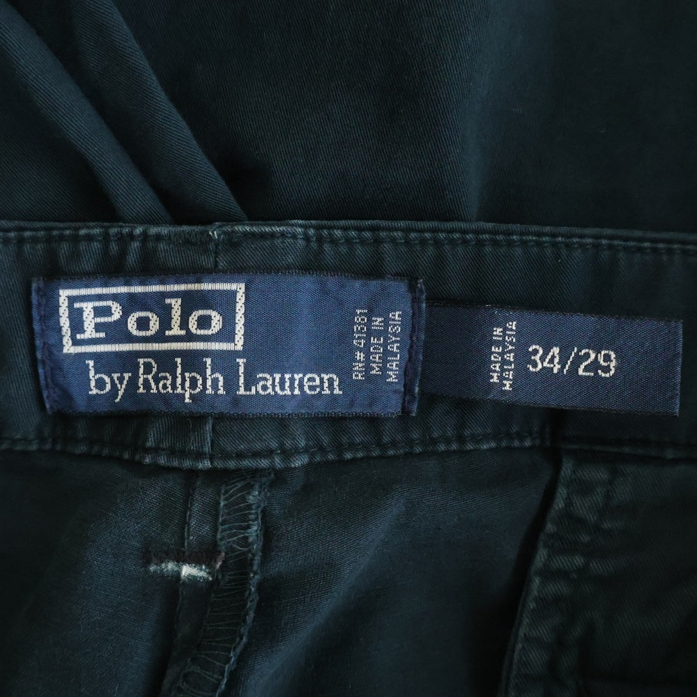 POLO RALPH LAUREN(ポロラルフローレン) 90S MULTI POCKET CARGO PANTS マルチポケット カーゴパンツ Y2K ネイビー