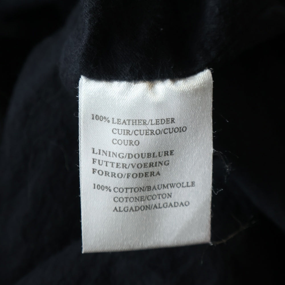 HELMUT LANG(ヘルムートラング) ARCHIVE LEATHER HOODED COAT JACKET アーカイブ レザー フード コート ラウンドジップ ジャケット ブラック 806HM425