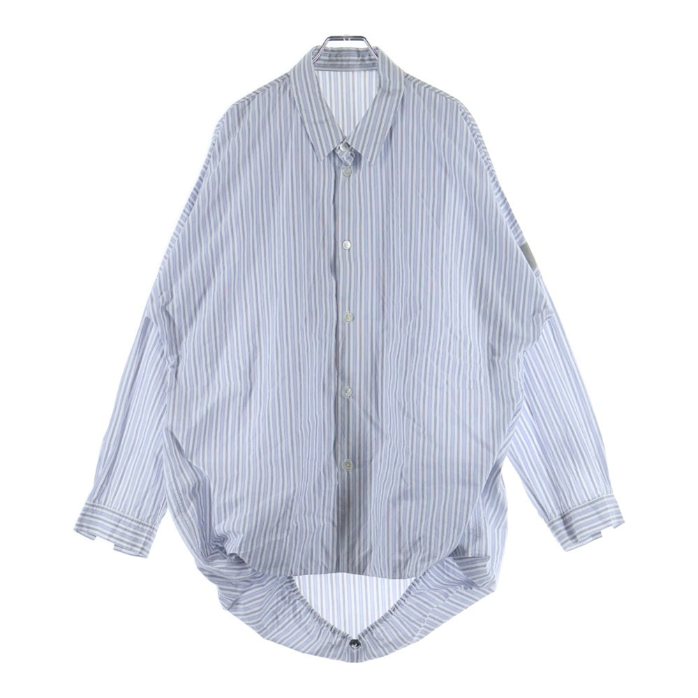 ESSAY(エッセイ) SH-1 BALLON SHIRT Sax Stripe バルーン ストライプ 長袖シャツ ES08MSH-01
