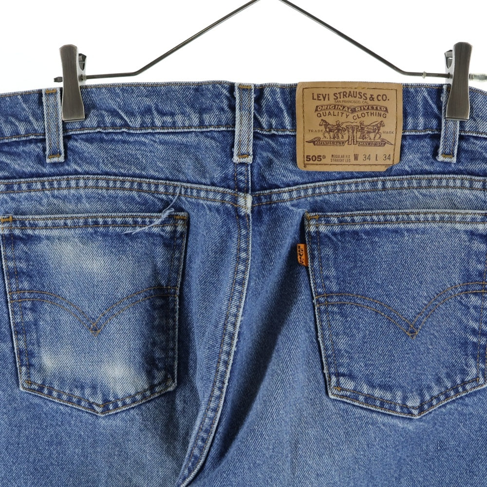 Levi's(リーバイス) 90S 505 REGULAR FIT ボタン裏刻印647 スモールオレンジタブ テーパード ジップフライ デニムパンツ インディゴ