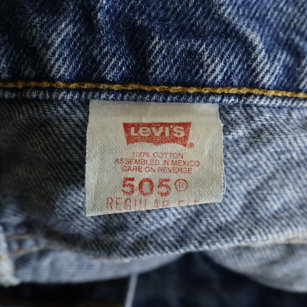 Levi's(リーバイス) 90S 505 REGULAR FIT ボタン裏刻印647 スモールオレンジタブ テーパード ジップフライ デニムパンツ インディゴ