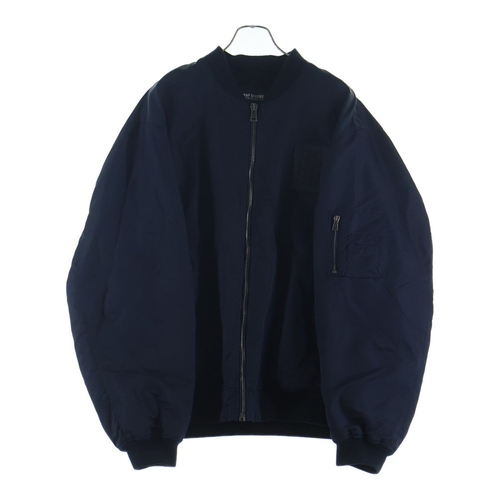 RAF SIMONS(ラフシモンズ) 23AW Classic bomber with leather patchRS MOD.231-M619 ロゴ パッチ クラシック オーバーサイズ MA-1 ボンバー ジャケット ブルゾン
