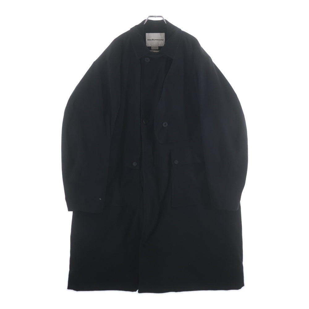 White Mountaineering(ホワイトマウンテニアリング) WINDSTOPPER STRETCH COAT WM2473211 ウィンドストッパー ストレッチロングコート ブラック