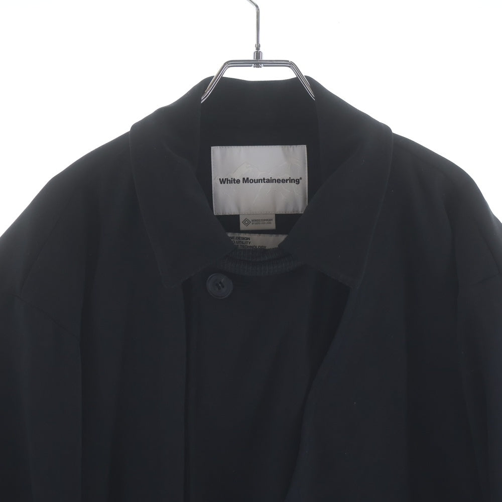 White Mountaineering(ホワイトマウンテニアリング) WINDSTOPPER STRETCH COAT WM2473211 ウィンドストッパー ストレッチロングコート ブラック