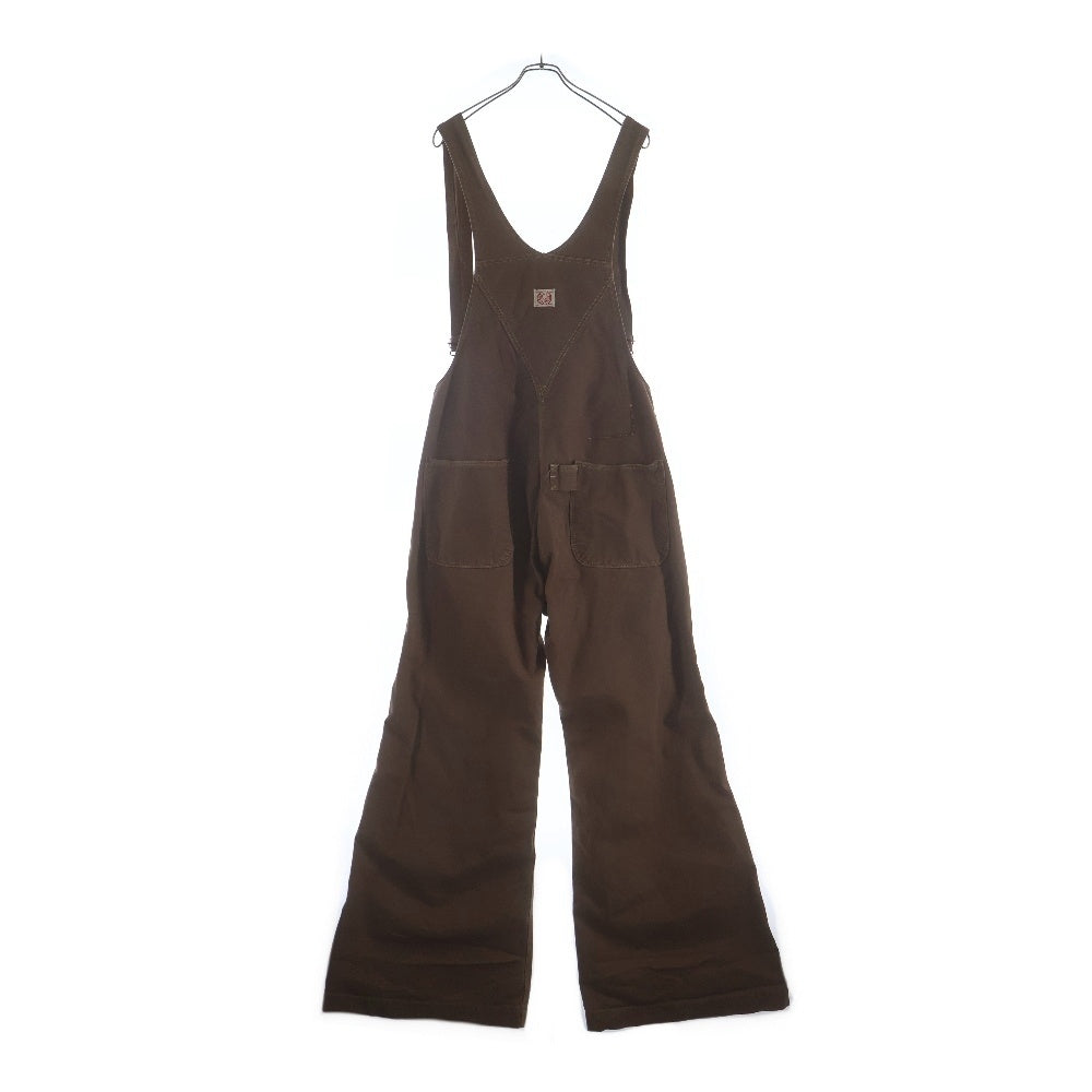 KAPITAL(キャピタル) DENIM OVERALL フロントボタン デニムオーバーオール ブラウン