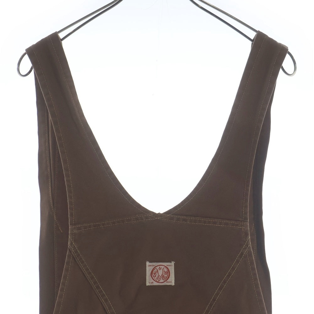 KAPITAL(キャピタル) DENIM OVERALL フロントボタン デニムオーバーオール ブラウン