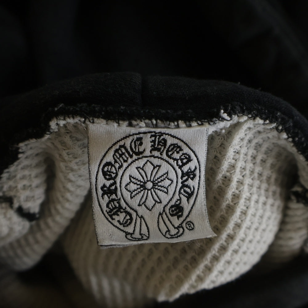 CHROME HEARTS(クロムハーツ) OLD SWTSHRT PLVR VINE DAGGER オールドモデル ヴァインダガー ホースシュー プリント サーマル裏地 プルオーバーパーカー スウェット ブラック