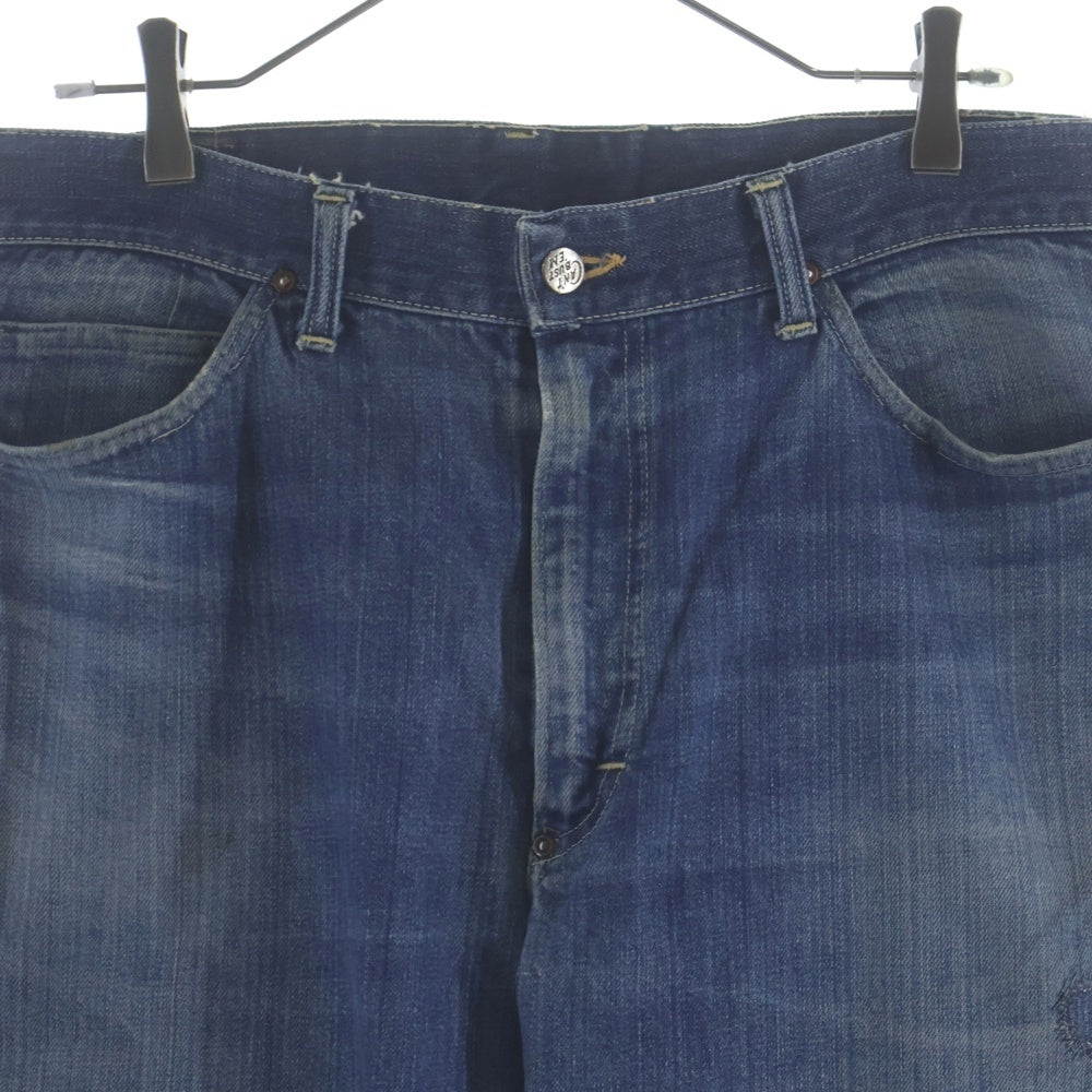 VINTAGE(ヴィンテージ) 50S COPPER KING by CAN'T BUST'EM DENIM PANTS 耳あり 片爪 レザーパッチ 股リベット デニムパンツ インディゴ