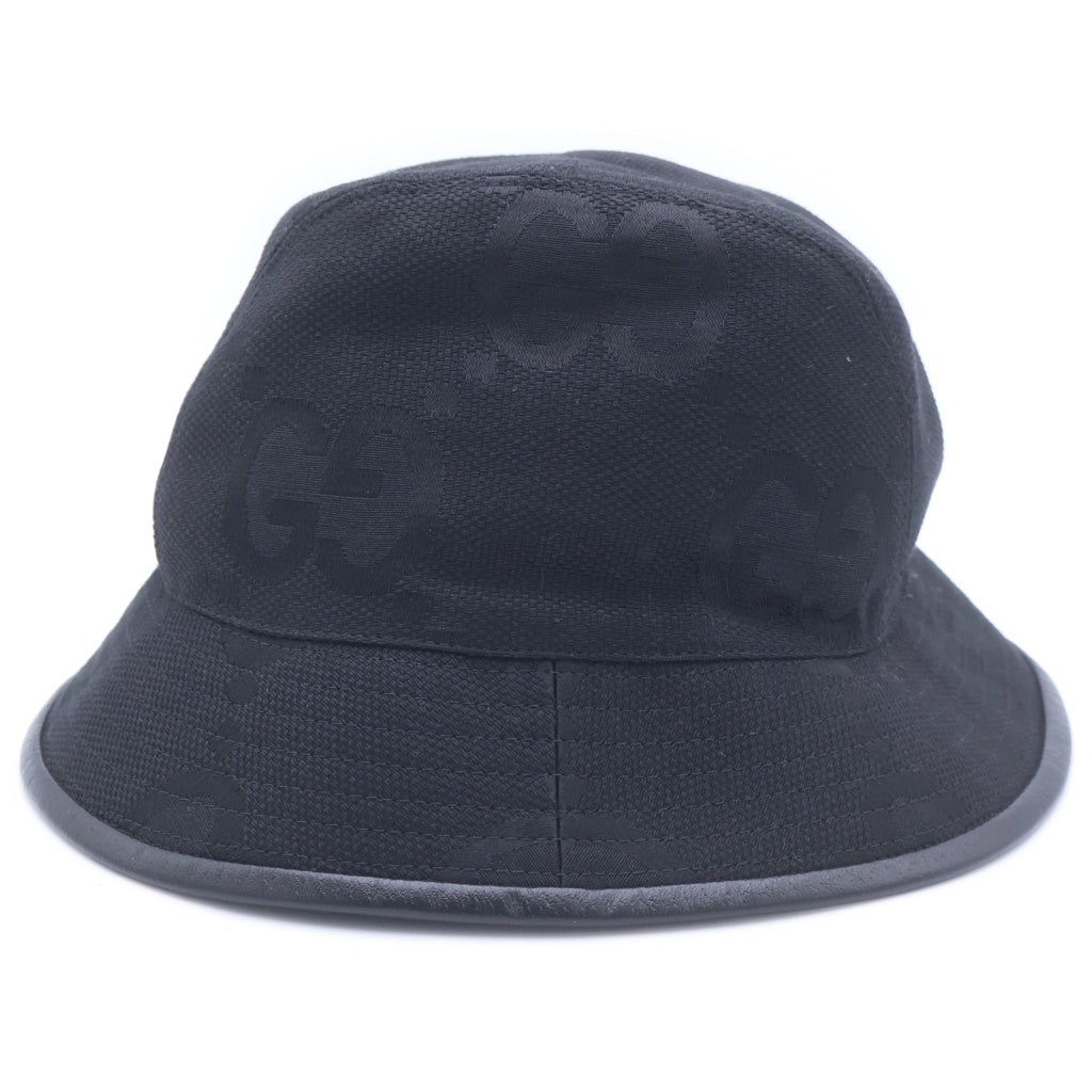 GUCCI(グッチ) JUMBO GG HAT 727563 ジャンボGG バケットハット ブラック