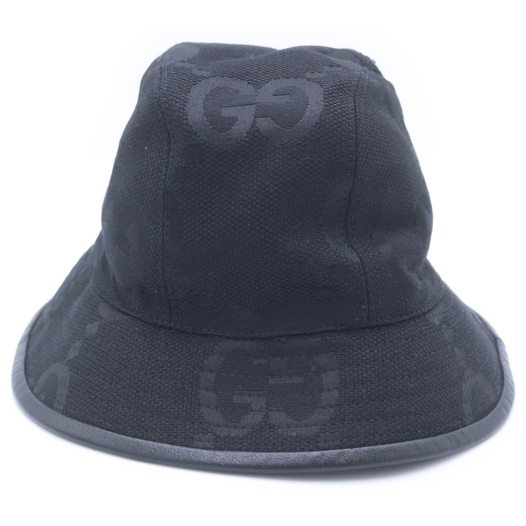 GUCCI(グッチ) JUMBO GG HAT 727563 ジャンボGG バケットハット ブラック