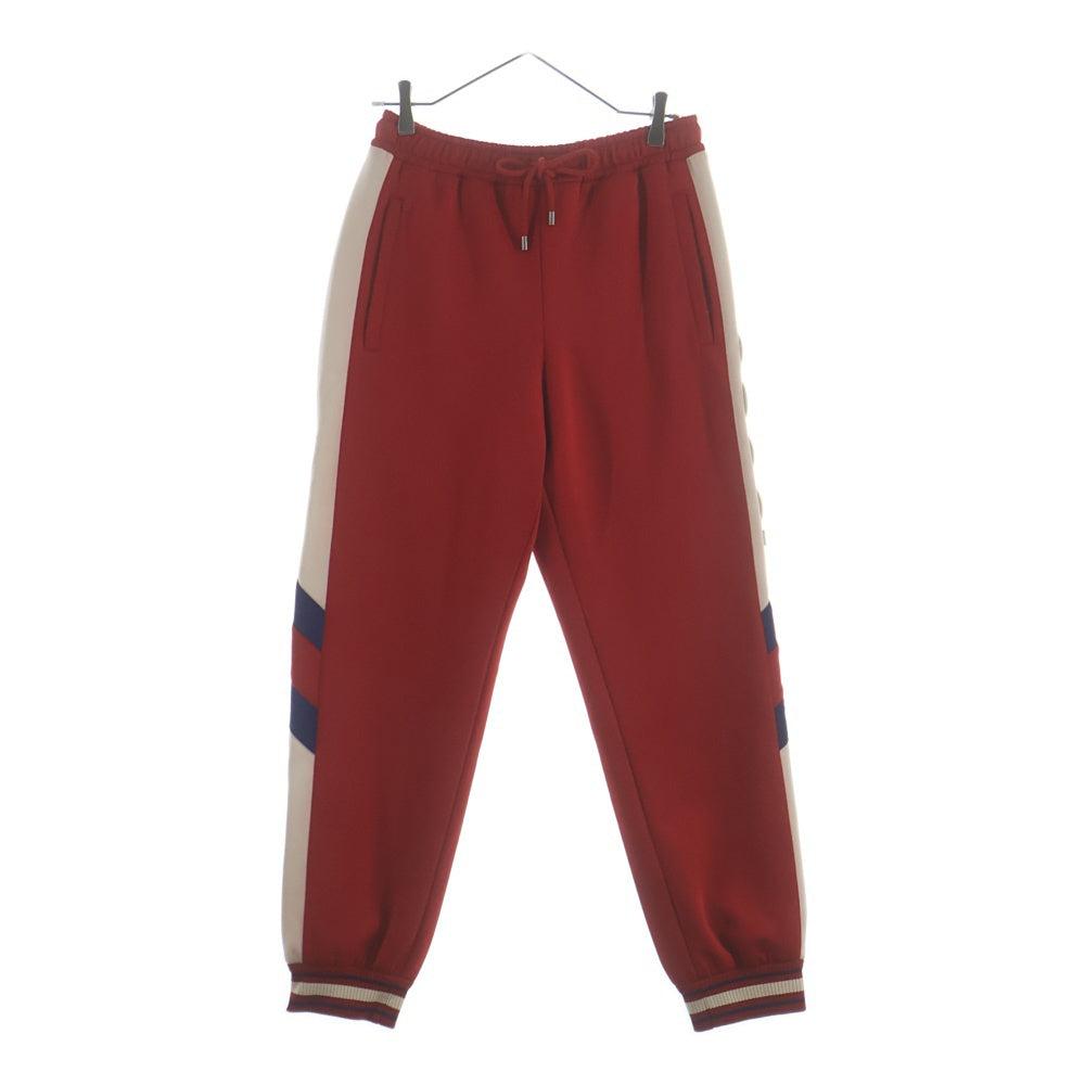 GUCCI(グッチ) Neoprene Track Webbed Pant サイドロゴ トラックパンツ レッド 715190