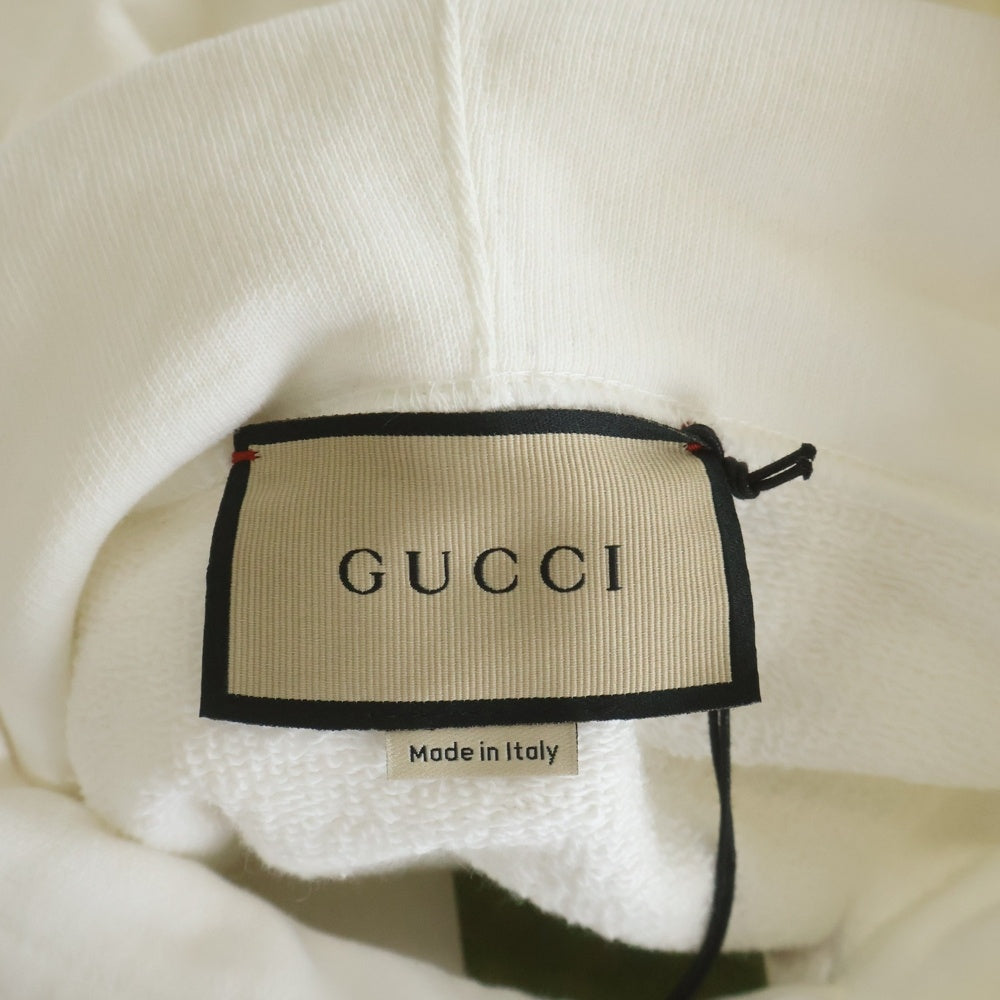 GUCCI(グッチ) CHERRY HOODIE 681220 チェリープリント プルオーバーパーカー ホワイト フーディ-