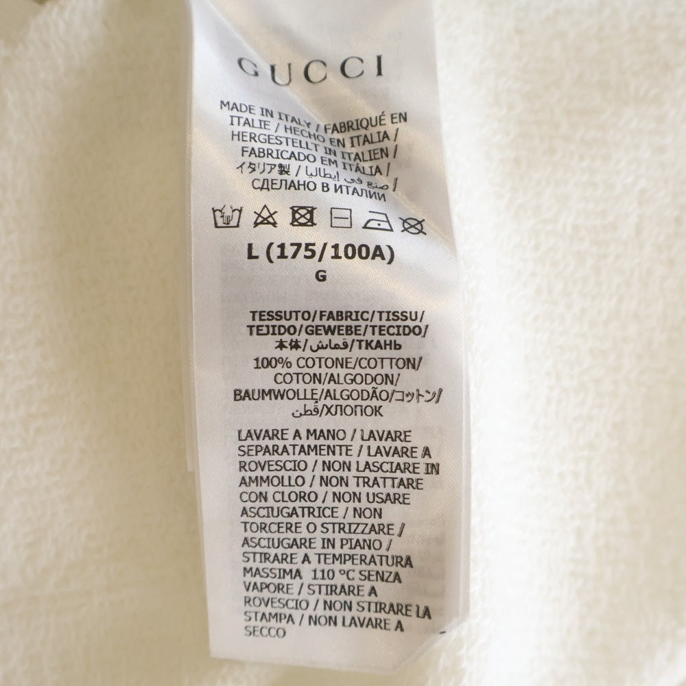 GUCCI(グッチ) CHERRY HOODIE 681220 チェリープリント プルオーバーパーカー ホワイト フーディ-
