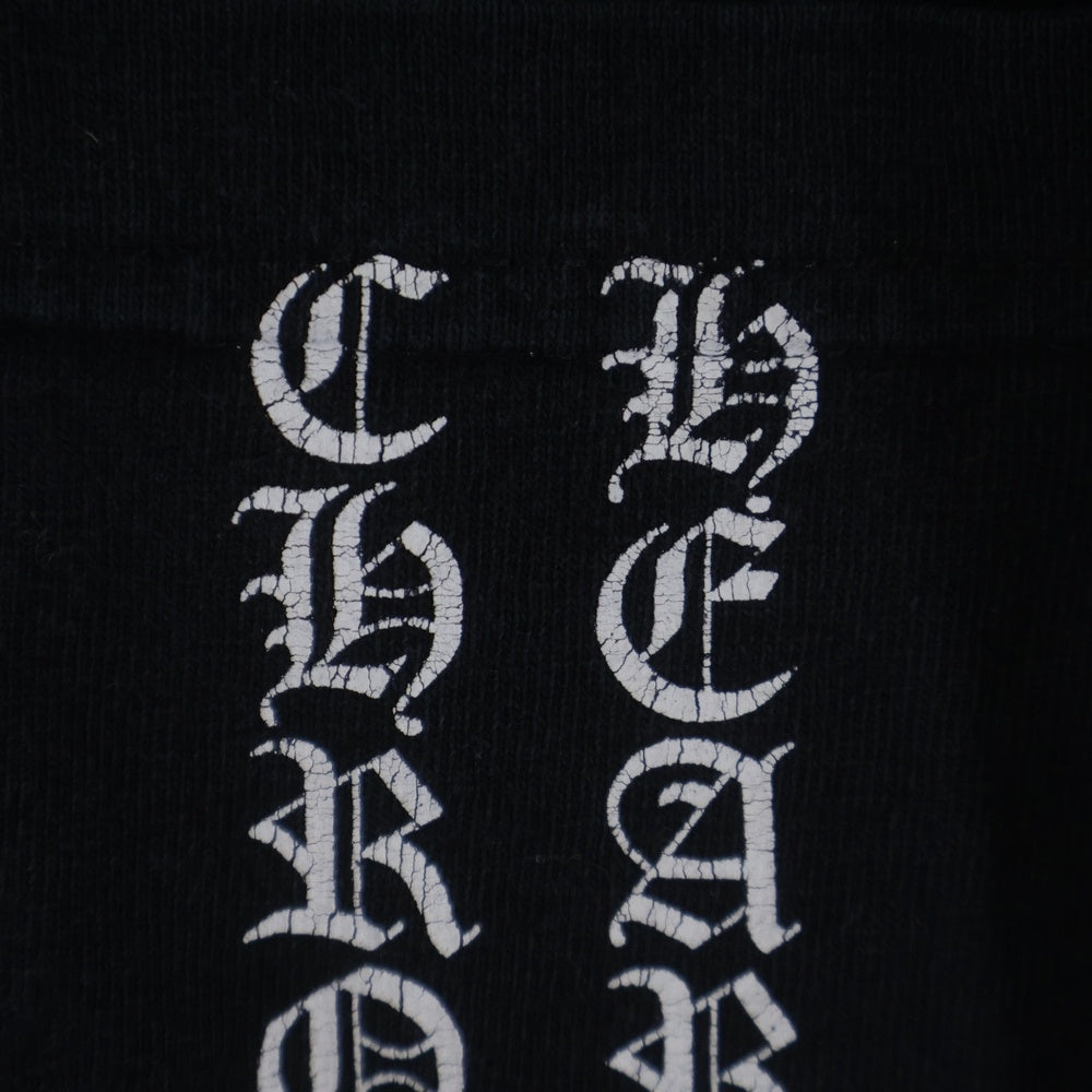 CHROME HEARTS(クロムハーツ) RS3 CROSS L/S TEE ヴァーティカルロゴ アールエススリー 長袖クルーネックカットソー ブラック
