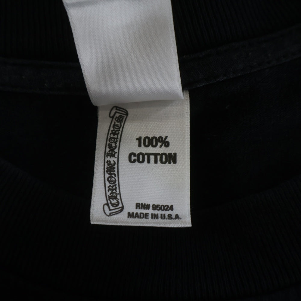 CHROME HEARTS(クロムハーツ) RS3 CROSS L/S TEE ヴァーティカルロゴ アールエススリー 長袖クルーネックカットソー ブラック