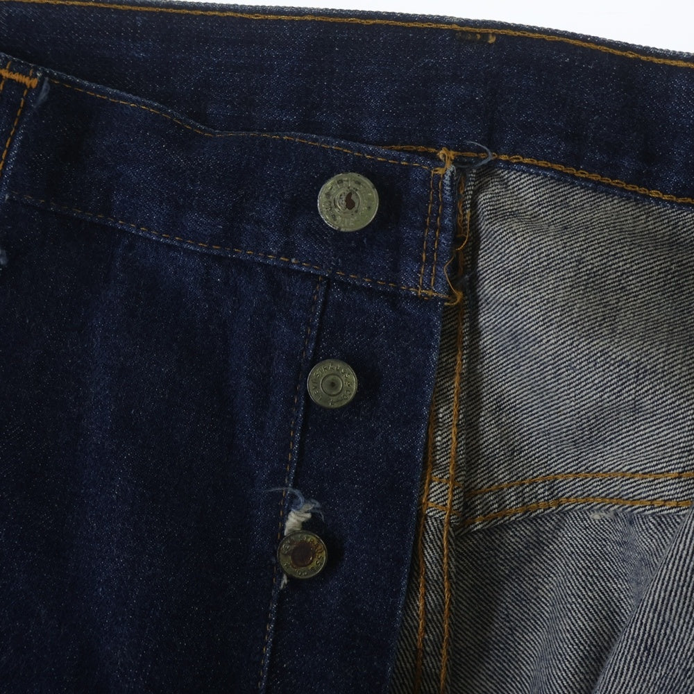 Levi's(リーバイス) 70S 501 66BIG E ボタン裏刻印2 ボタンフライ 紙パッチ 通常R 両面タブ 赤耳 デニムパンツ インディゴ
