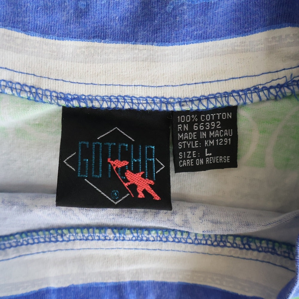 VINTAGE(ヴィンテージ) 80-90S GOTCHA BORDER TEE ガッチャ ボーダー 半袖Tシャツ ホワイト/ブルー