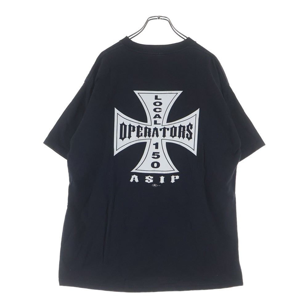 VINTAGE(ヴィンテージ) 90-00S LOCAL 150 OPERATORS ASIP CROSS ローカル ワンフィフティ オペレーターズ クロス 半袖Tシャツ カットソー ブラック