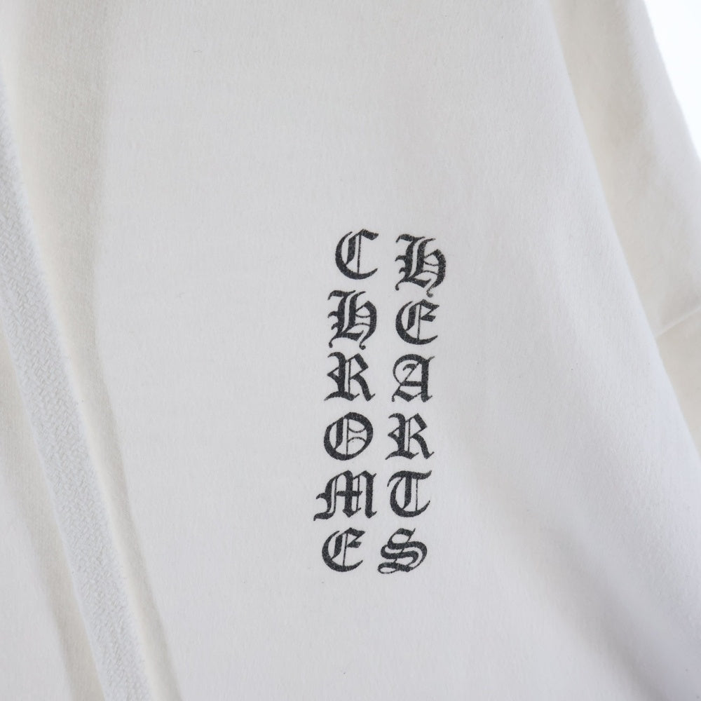 CHROME HEARTS(クロムハーツ) Vertical Arm Logo Zip Up Hoodie バーティカルアームロゴ ジップアップフーディー パーカー ホワイト