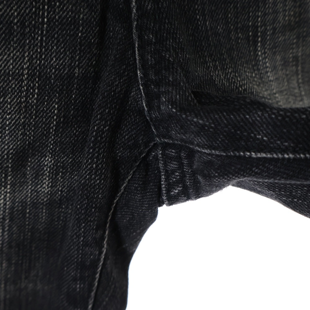 FUGA(フーガ) FLARE PANTS フレア ペンキ ダメージ 加工 パンツ ブラック