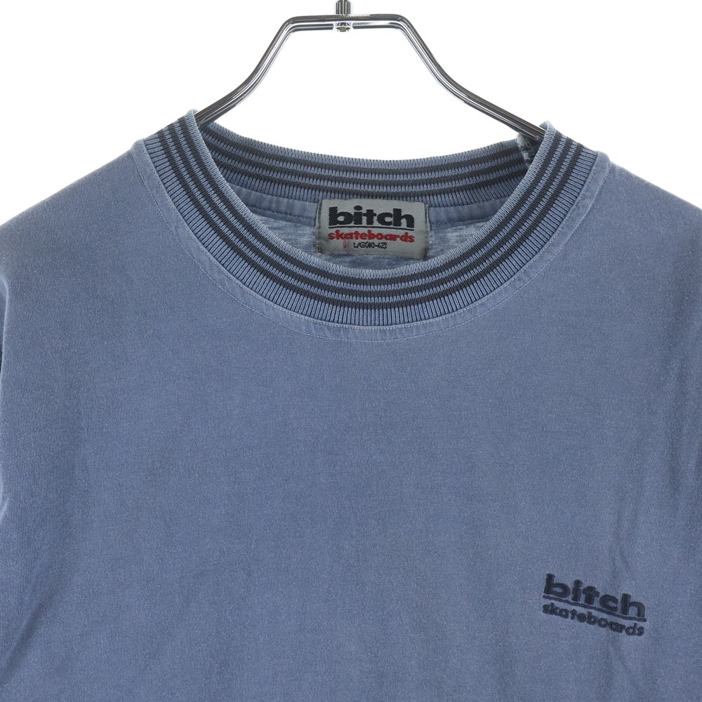 VINTAGE(ヴィンテージ) 90S BITCH SKATEBOARDS RIB LINE L/S TEE ビッチ スケート ボーズ リブ ライン 長袖Tシャツ カットソー ブルー