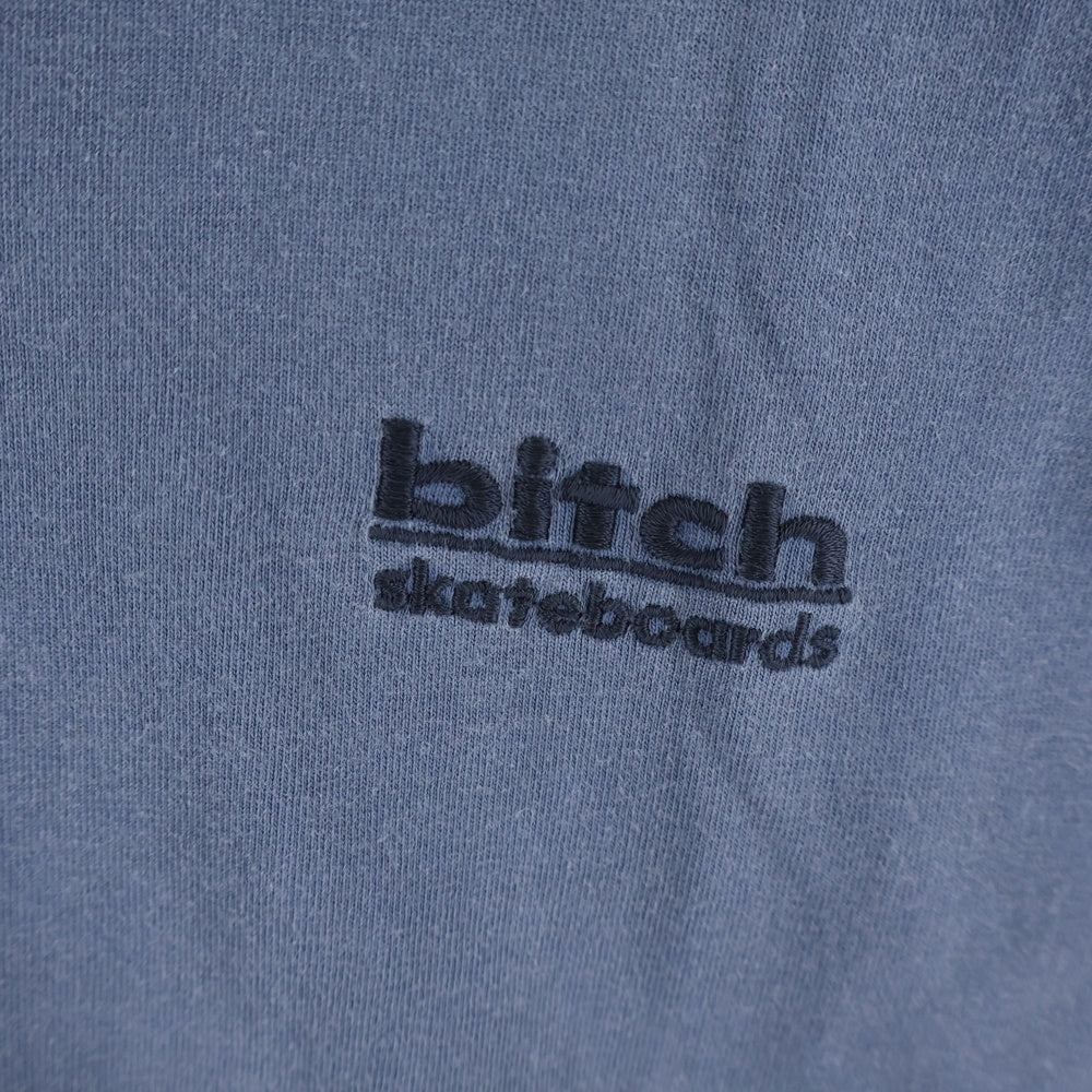 VINTAGE(ヴィンテージ) 90S BITCH SKATEBOARDS RIB LINE L/S TEE ビッチ スケート ボーズ リブ ライン 長袖Tシャツ カットソー ブルー