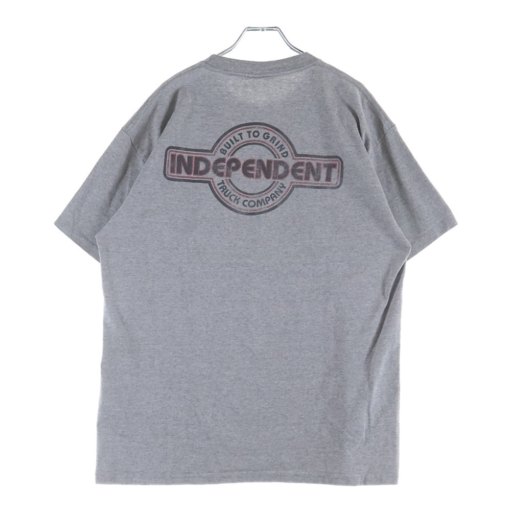 VINTAGE(ヴィンテージ) 90-00S INDEPENDENT BTG BAUHAUS インディペンデント バウハウス スケート 両面プリント 半袖Tシャツ カットソー グレー